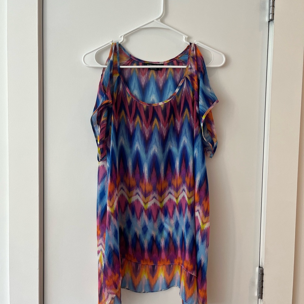 BCBG Colorful Zigzag Women's Top